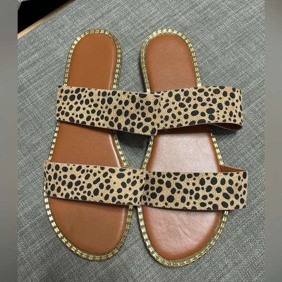 Shein  Cheetah Print Sandals - Picture 1 of 2